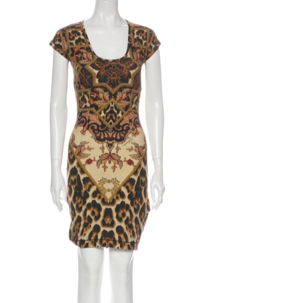 JUST CAVALLI Animal Print Bodycon Dress